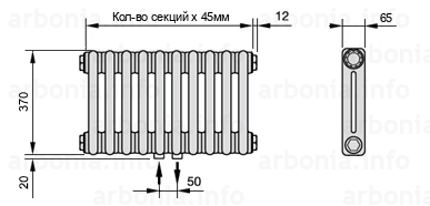 Схема (чертеж) радиатор